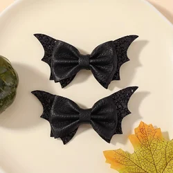 Clips de pelo Halloween con lazo murciélago para niña