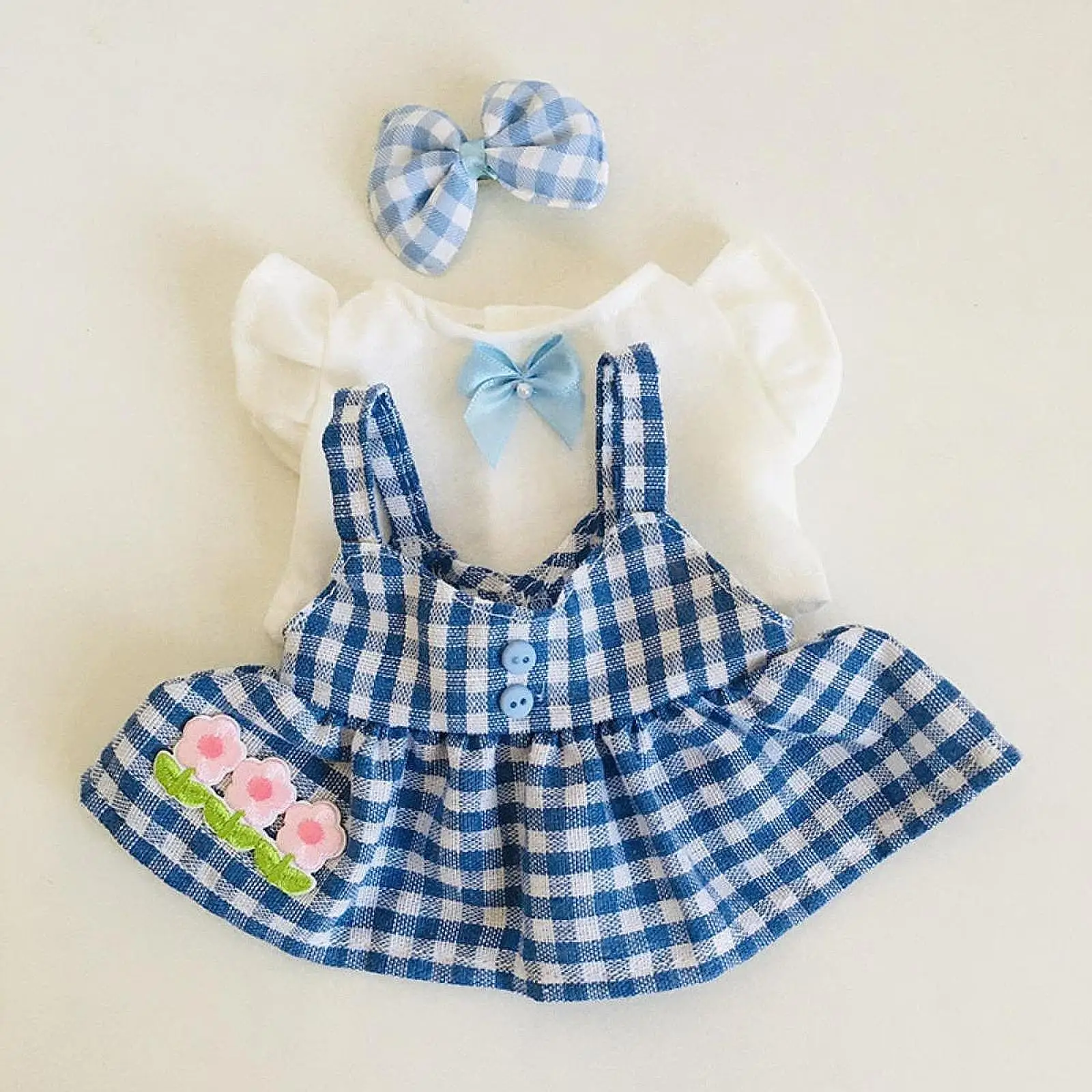3 Pieces 20cm Mini Doll Clothes Doll Changing Clothes Game Doll Outfits for 20cm/7.87inch Plush Doll Little Girls Gift