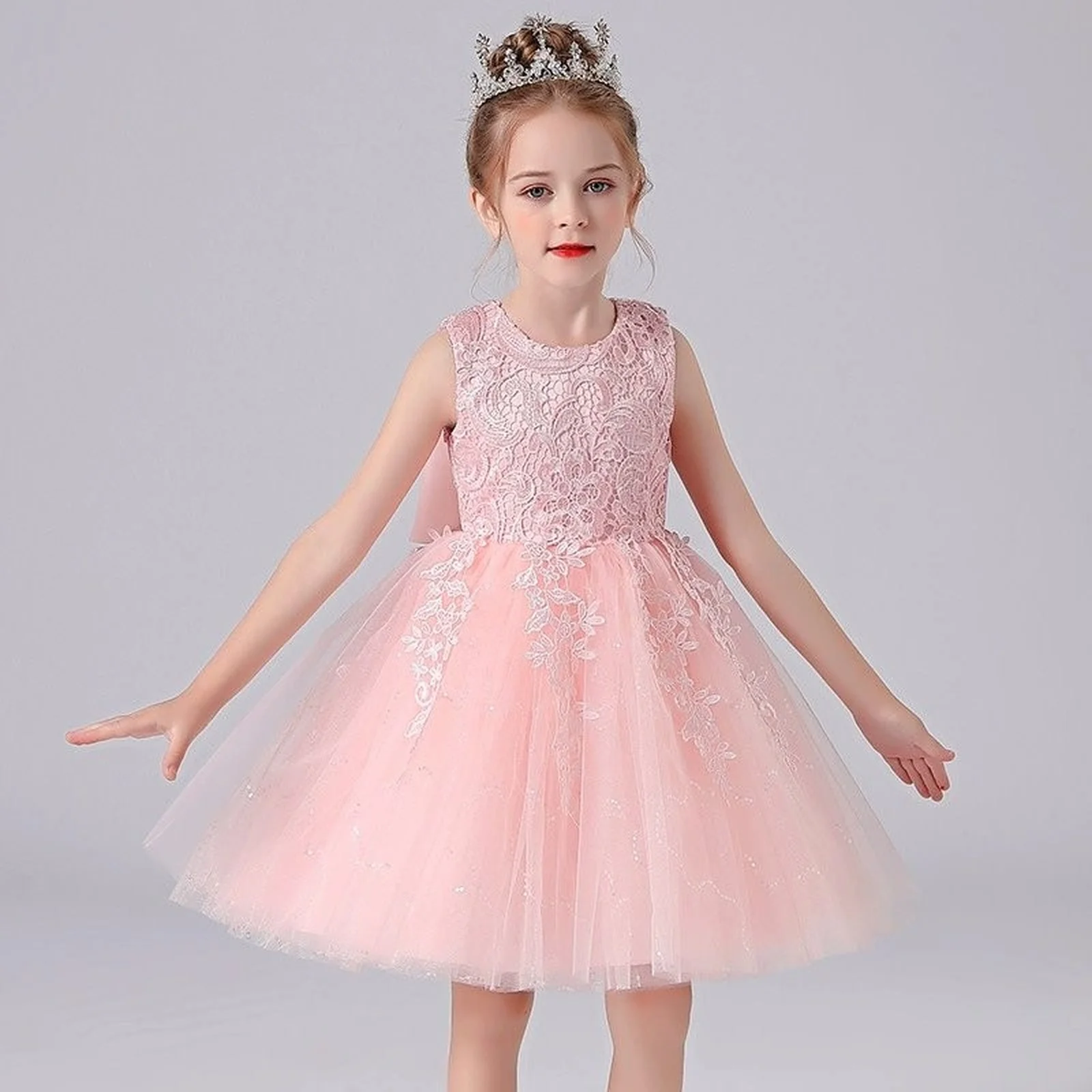 Vestido de flores para niña elegante fiesta y boda - imagen 4