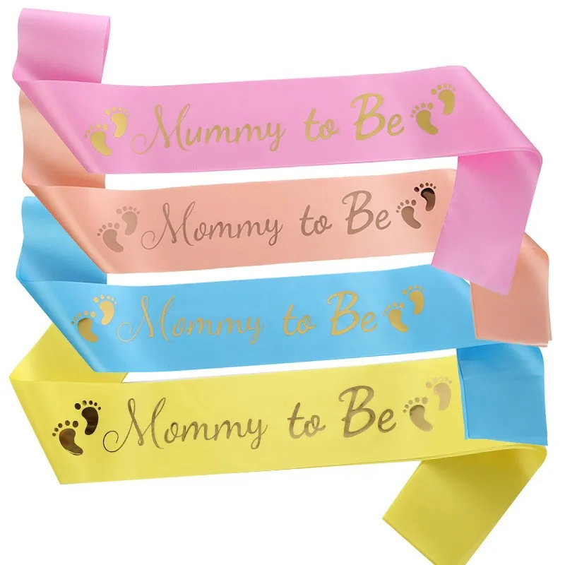 Mamá para ser papá para ser faja de hombro género revelar decoraciones para fiestas Baby Shower suministros para fiestas accesorios de fotografía para embarazadas - imagen 3