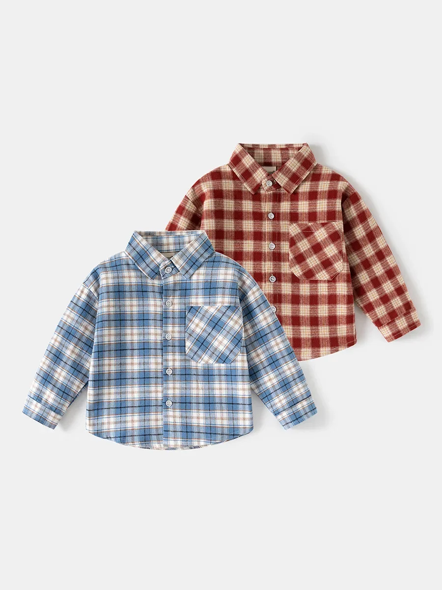 Camisa a cuadros niño primavera corte holgado tela fina suave - imagen 5