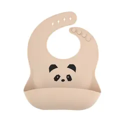 Babero de silicona impermeable con dibujos animados para bebé