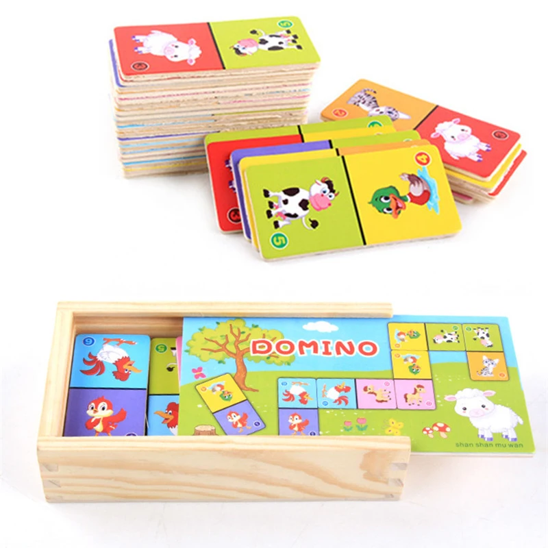 Dominó Montessori de animales – Puzzle educativo de madera - imagen 4