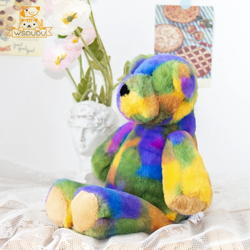 Juguete de peluche de cerdo arcoíris, dibujos animados bonitos y coloridos, Animal esponjoso grande Kawaii, muñeco de peluche suave, almohada para dormir, regalos para niños - imagen 5