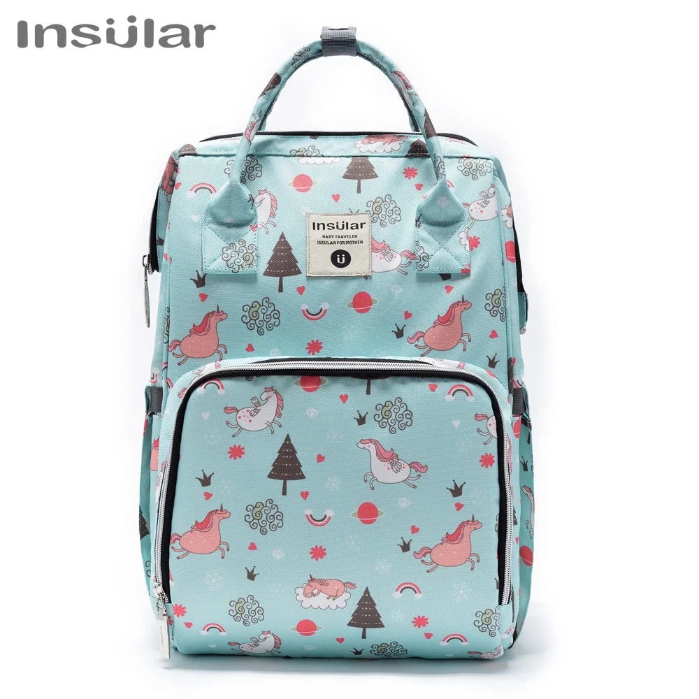 Mochila de maternidad con motivos animales - bolsa de pañales amplia - imagen 4