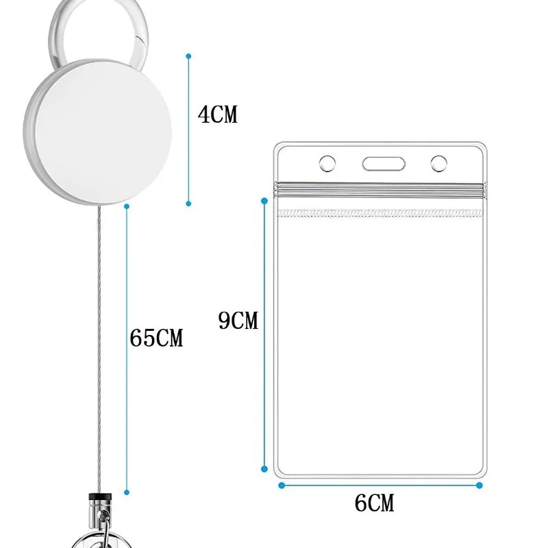 Metal retráctil enfermera insignia carrete Clip titular de la insignia estudiantes médico titular de la tarjeta de identificación llavero - imagen 3