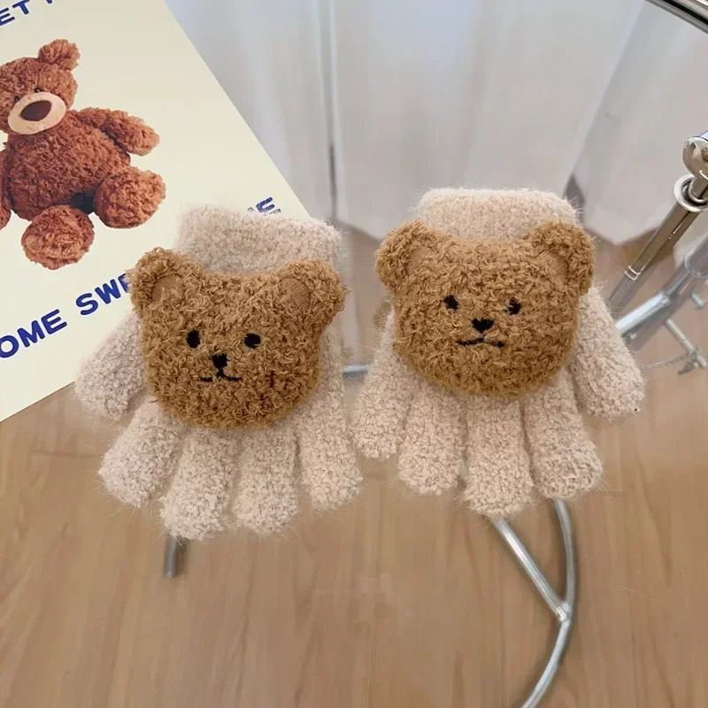 Guantes de invierno para niños – Estampado de oso - imagen 5
