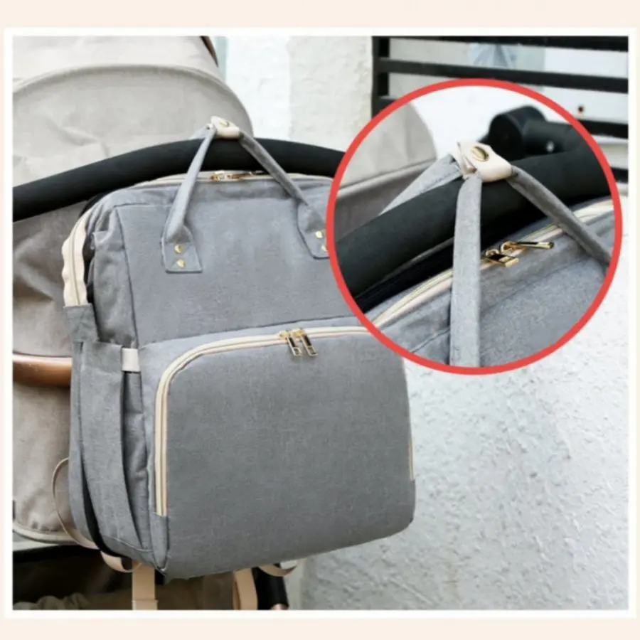 Bolsa de pañales plegable Oxford multifuncional para bebé