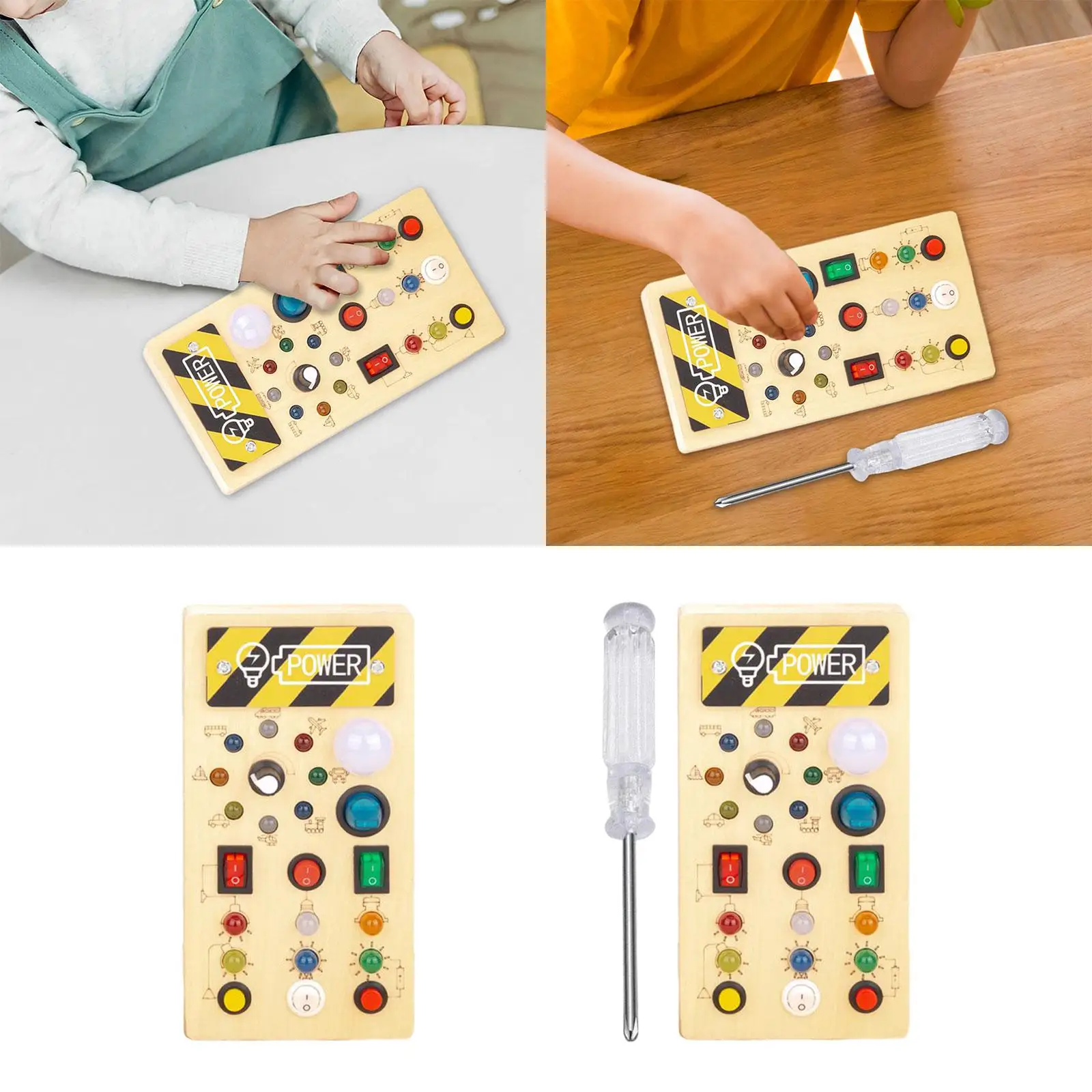 Montessori LED Busy Board Sensory Board Early Educational Baby Travel Toys for Travel Kids Children Preschool Birthday Gifts