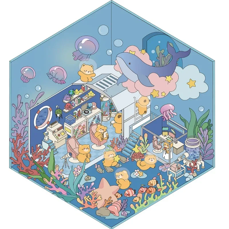 Pegatinas 3D estilo cabaña para cuadernos infantiles – divertido - imagen 3