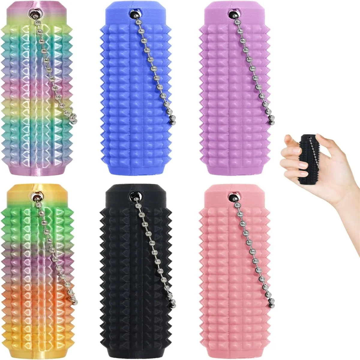 Llavero Sensorial 3D Antiestrés para Niños – Espiga Táctil Portátil - imagen 4