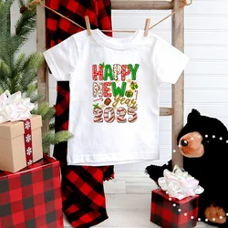 Camiseta Feliz Año Nuevo niños manga corta