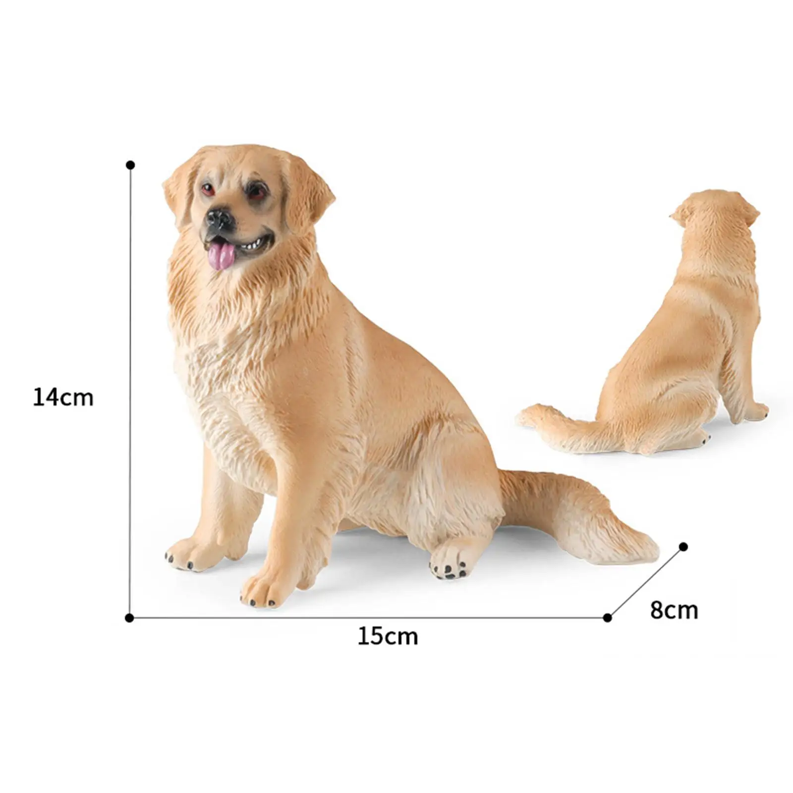 Realistic Dog Figurine Animal Toy Miniature Toys Home Car Decoration Sculpture Gifts Model Ornament Collectible Dog Statue