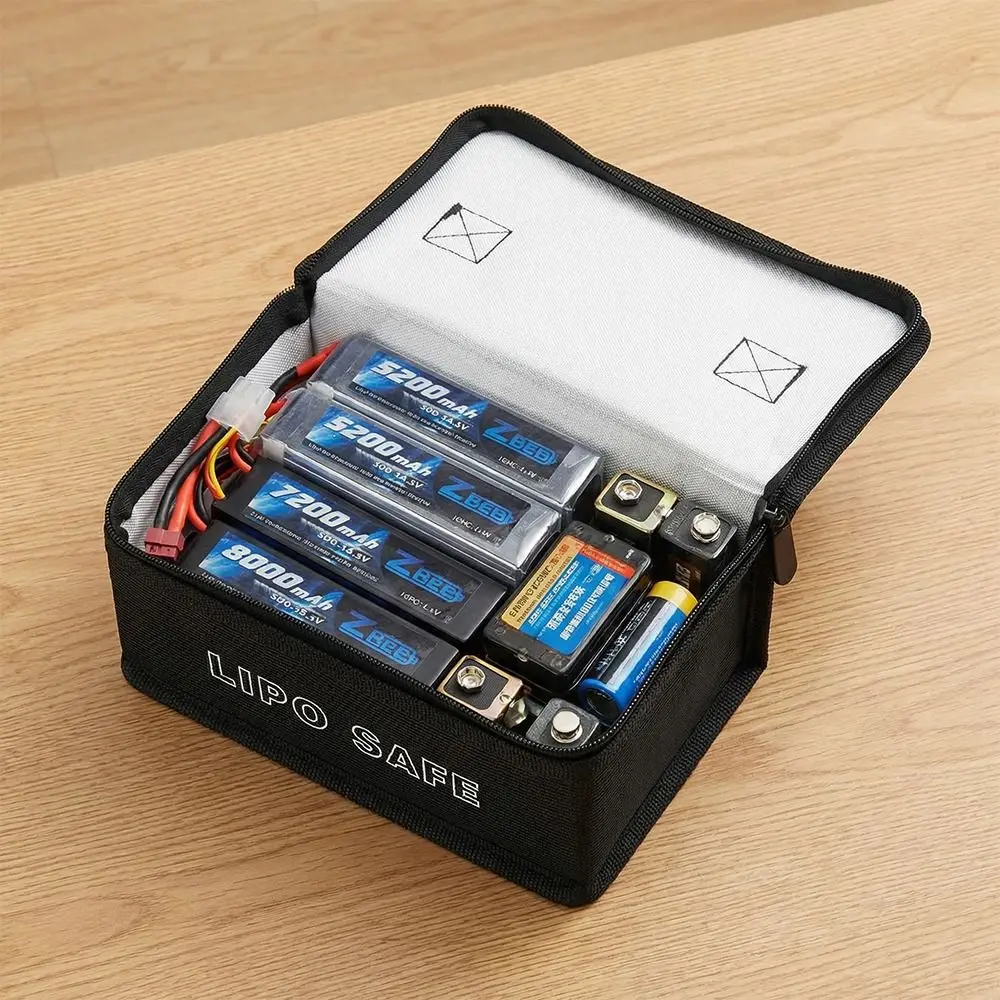 Bolsa ignífuga para baterías Lipo – Funda protectora antiexplosión - imagen 3