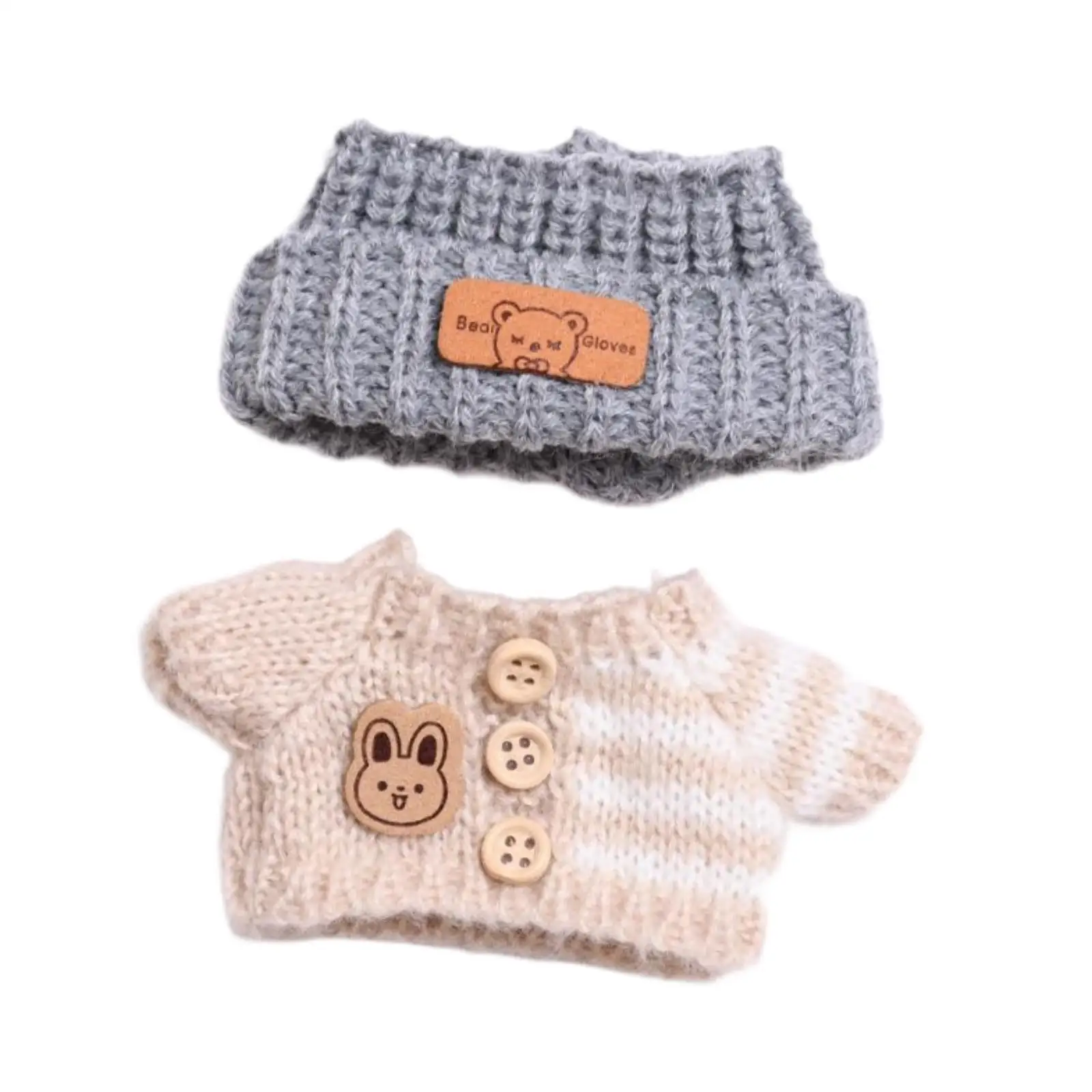 Doll Clothes, Doll Accessories, Suitable for 15cm to 17cm, Cute Clothes, Doll Outfit, Sweater And Hat for DIY Work