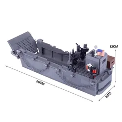 Barco LCM3 de desembarco WWII – Bloques militares para niños