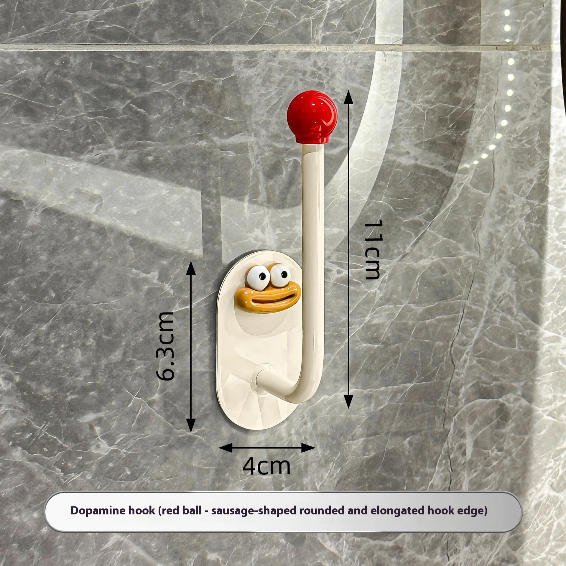 Gancho adhesivo de dopamina para baño, sin perforaciones, soporte de carga fuerte, colgador montado en la pared para el hogar, gorro para ropa de baño, gancho de cocina - imagen 5