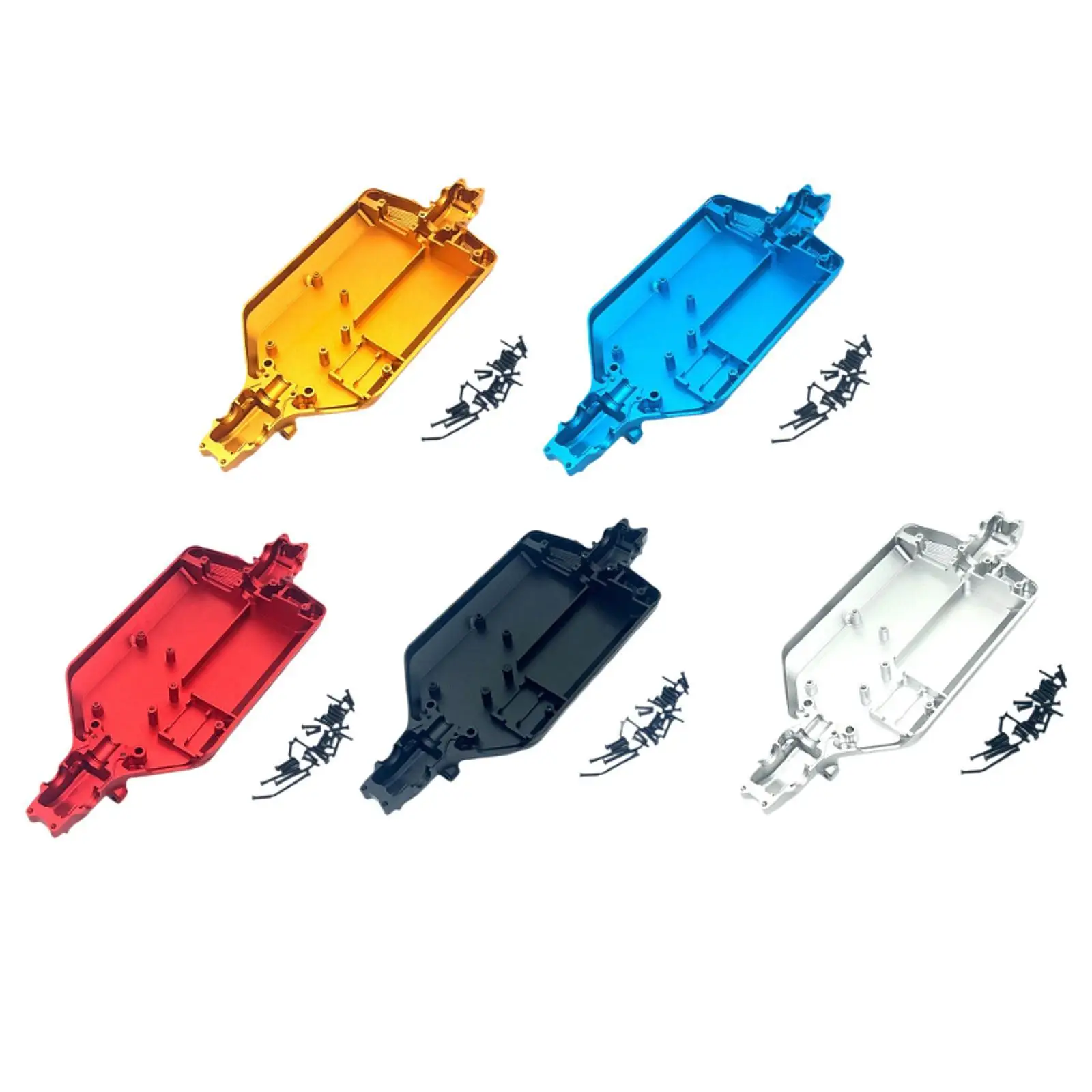 RC Car Chassis Plate Sturdy Aluminum Alloy DIY Accs Replacement Upgrade for 16101 16102 16106 16201 Q130B Q141 Vehicles RC Car