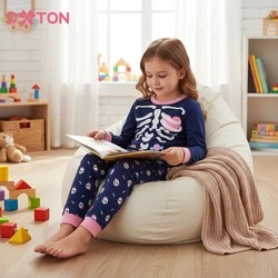 DXTON Pijama Algodón Invierno Niño – Top + Pantalón