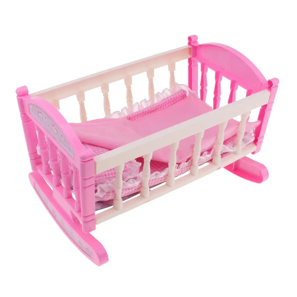 Modelo de cama de cuna, muebles de simulación, modelo para muñeca de pulgadas, juguete para juego de imitación para niños - imagen 5