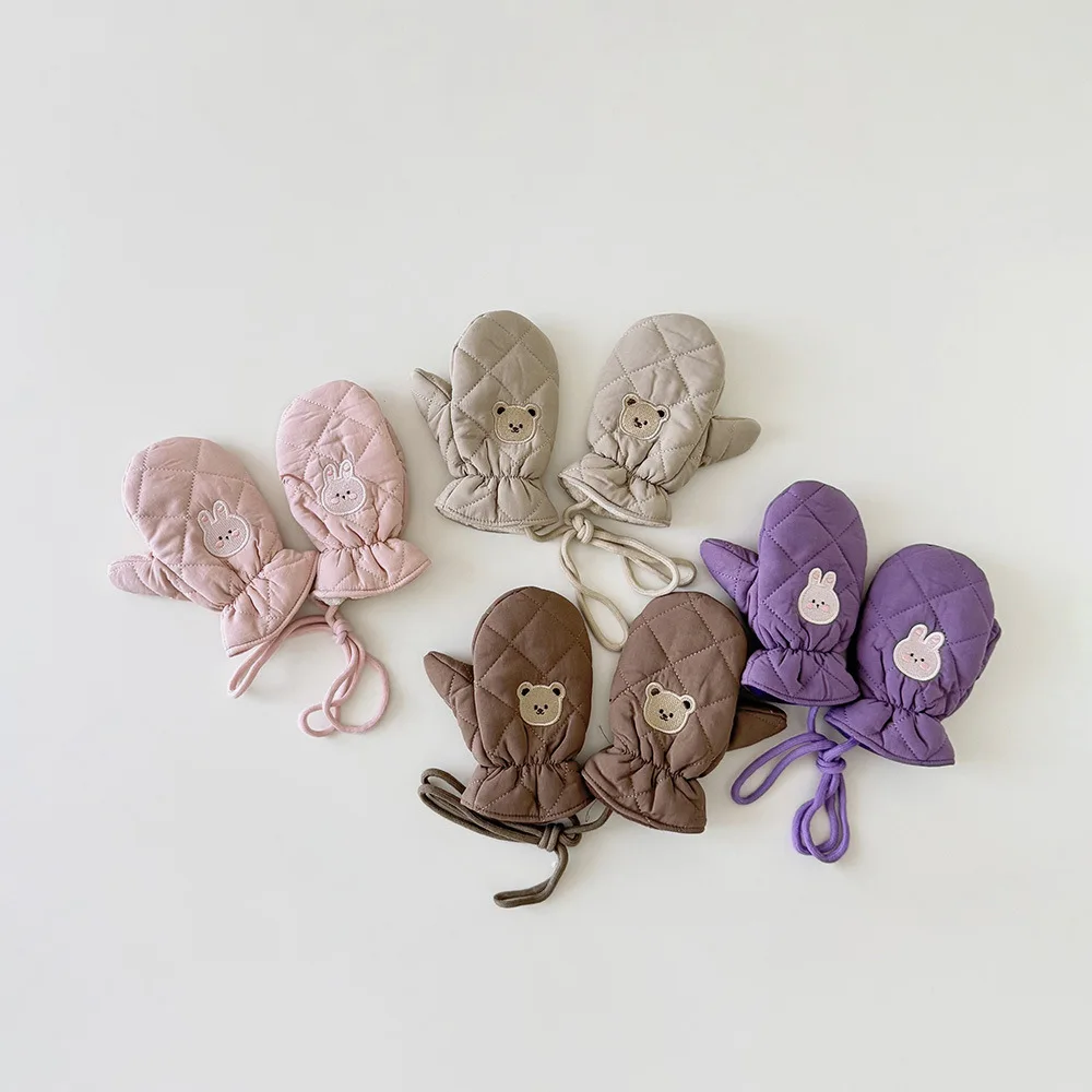 Guantes de invierno con animales para niños y niñas