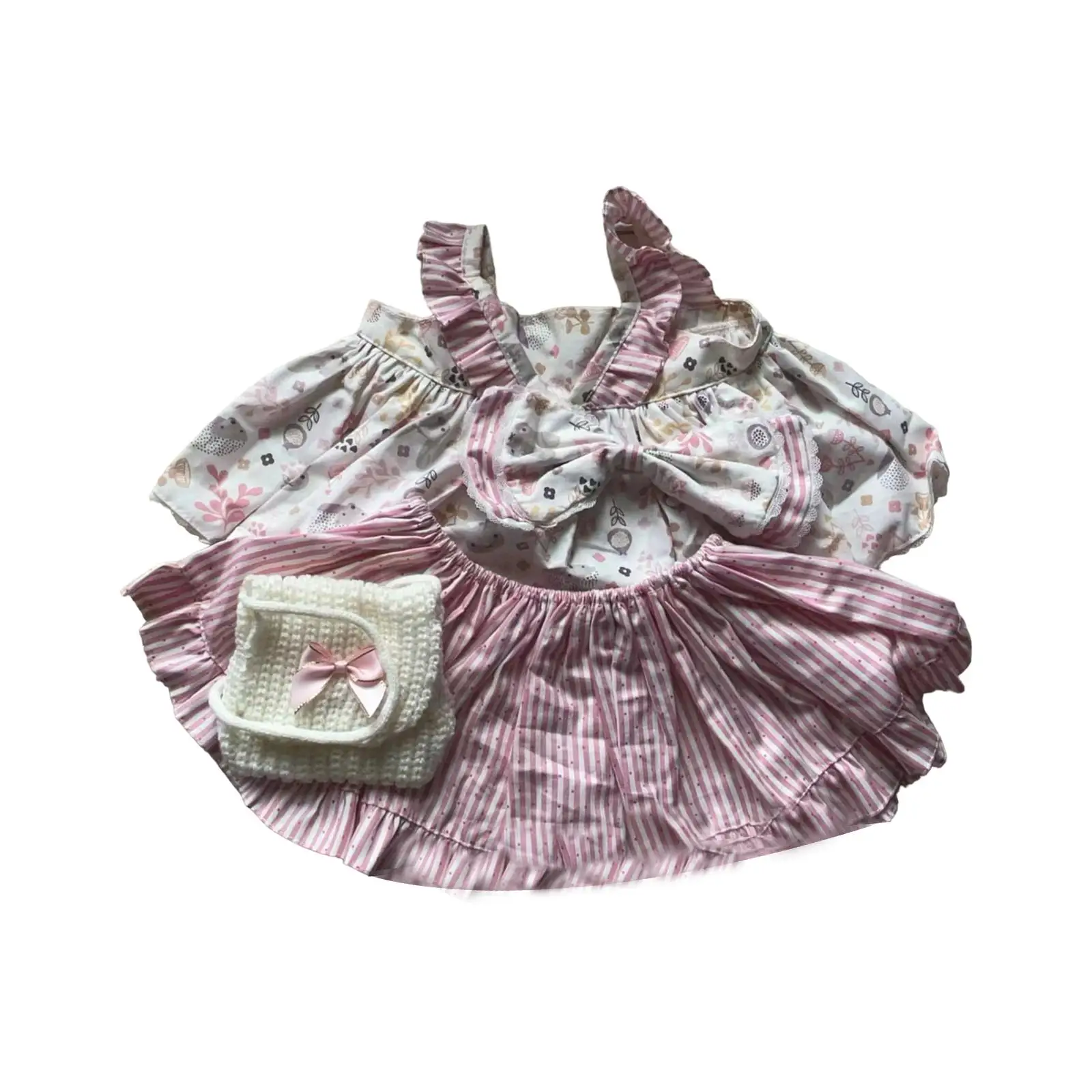 Girl Doll Clothes Suit Makes Your Own Dolls Soft DIY Doll Toy Adorable Pendant Doll Pendant Doll Outfits Costume for 58cm Doll