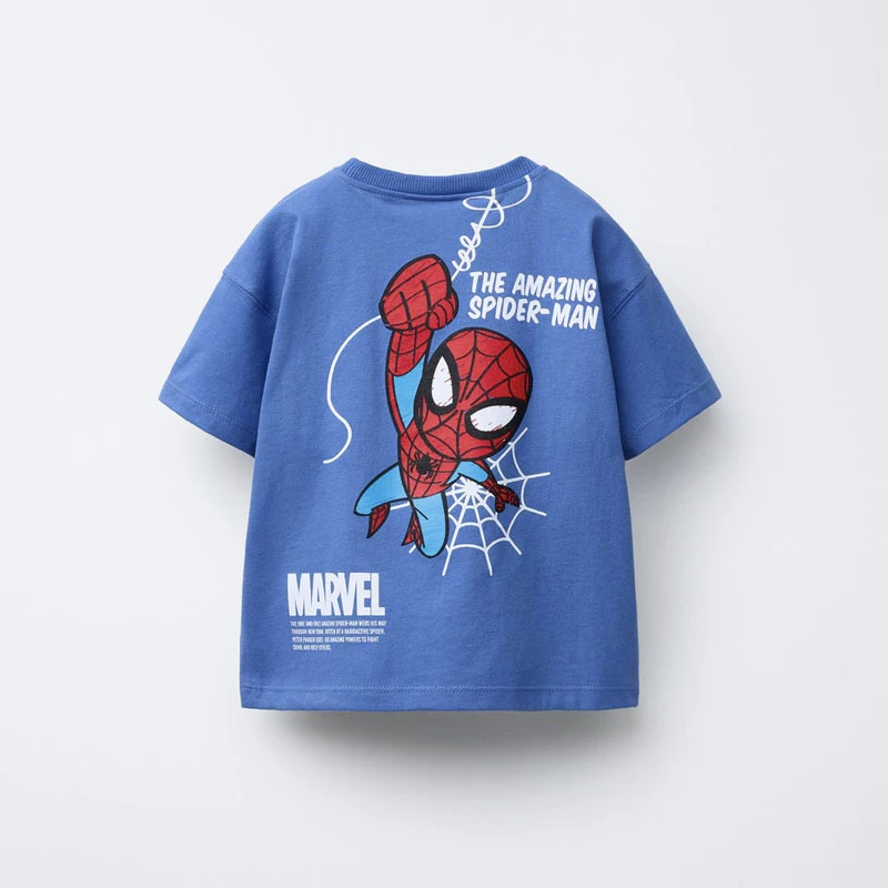 Camiseta informal holgada para niños de 0 a 7 años, ropa de moda, Tops estampados de Color sólido, camisetas finas de manga corta, camisa Base de cuello redondo para niños - imagen 4