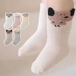Calcetines de algodón para bebé recién nacido, calcetines cómodos y transpirables con dibujos animados, bonitos para niñas y niños de 0 a 5 años