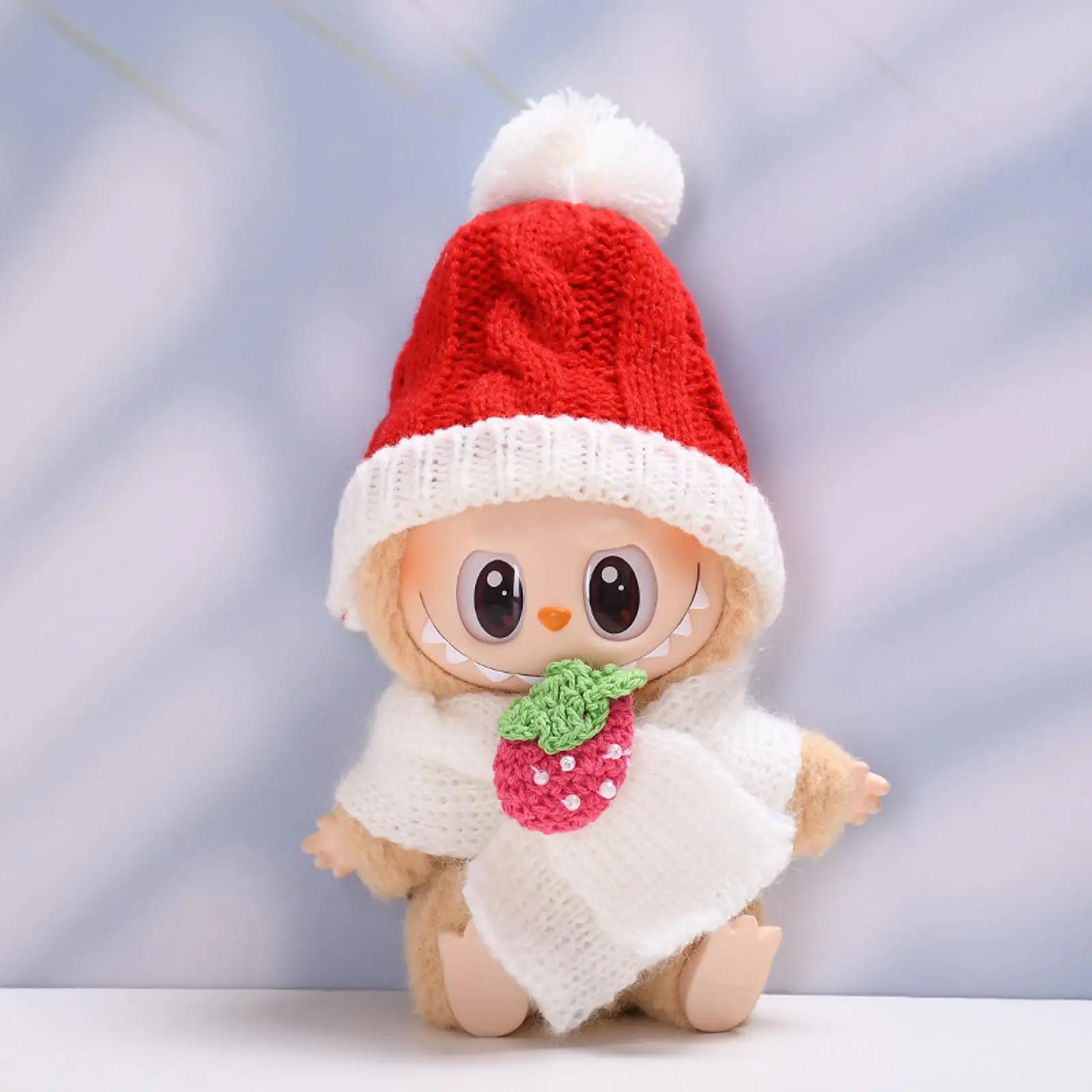 Girl Doll Scarf Hat Adorable Comfortable for Kids Birthday Gift Costumes Pendant Doll Outfits Doll Clothes Sweater for 17cm Doll