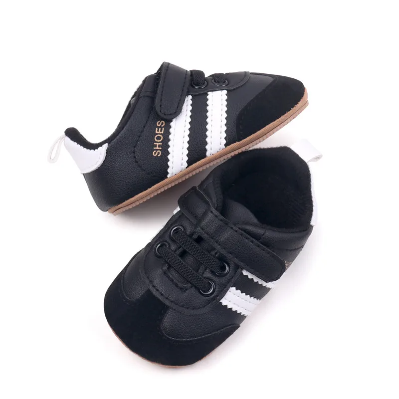Zapatillas primeros pasos bebé de cuero suave con suela flexible - imagen 3