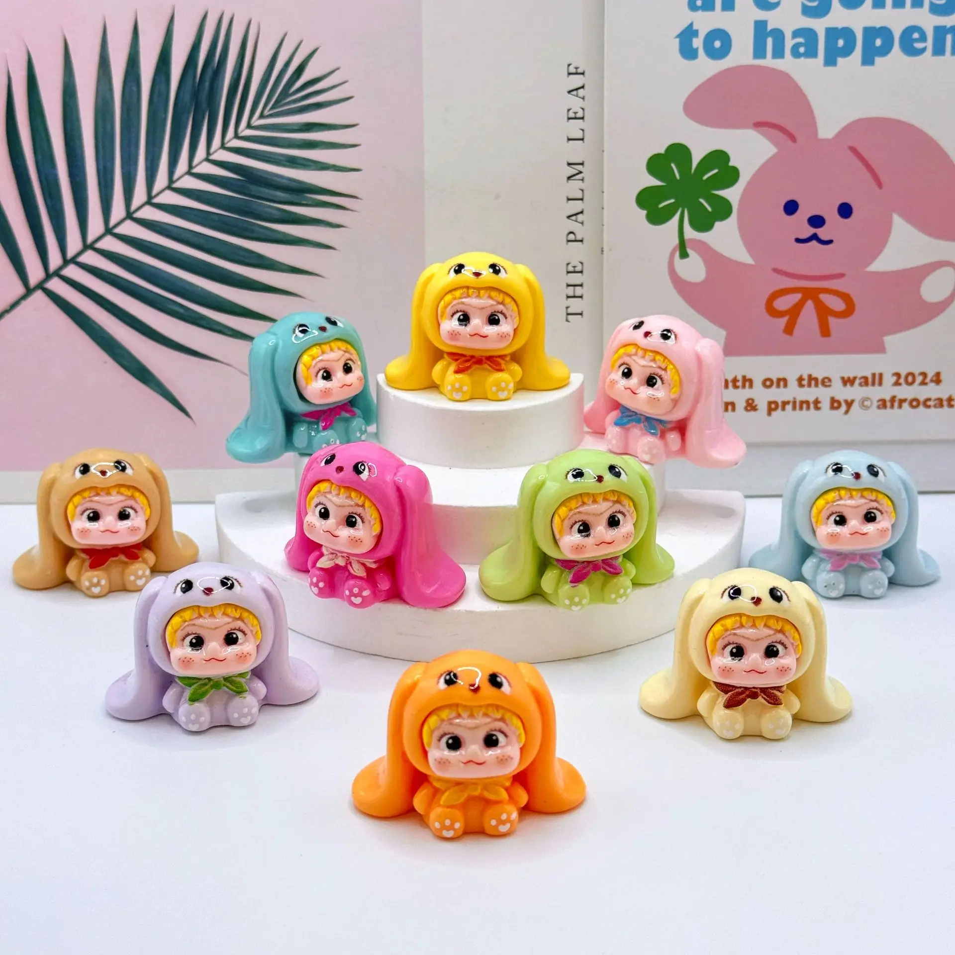 Wakuku Mini figura de conejo decorativa para escritorio infantil - imagen 2