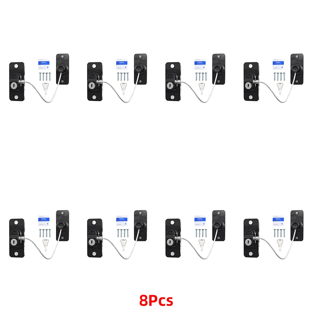 8Pcs Black