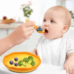 Set alimentación silicona bebé con plato y cuenco