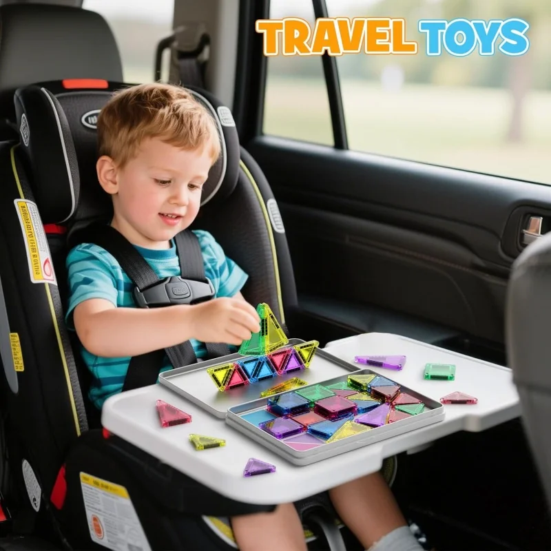 56 Uds Mini azulejos magnéticos juguetes magnéticos portátiles juego de viaje con caja de hierro niños de 4 a 8 años creatividad potenciador del cerebro rompecabezas regalo - imagen 3