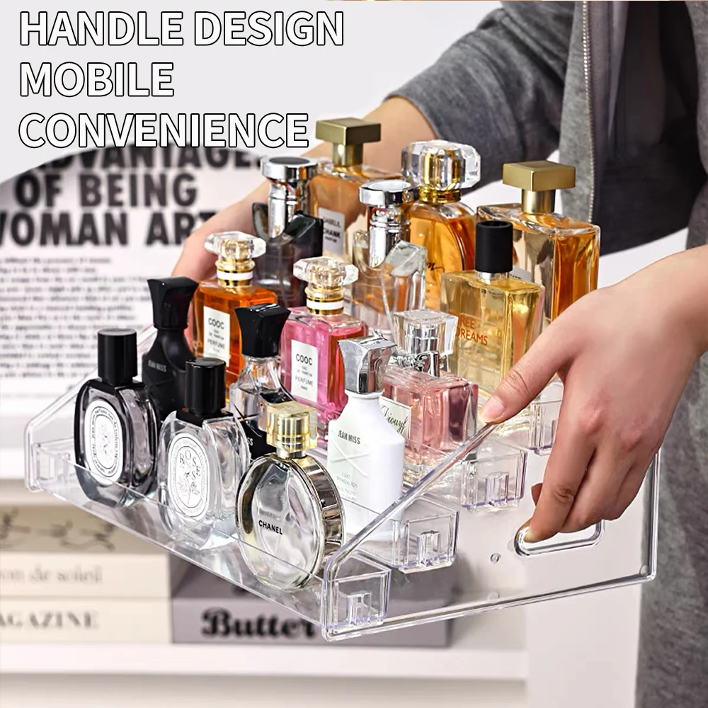 Estante de almacenamiento de adornos pequeños con escalera transparente, estante de almacenamiento multifuncional para exhibición de insignias, estante de exhibición acrílico, joyería,