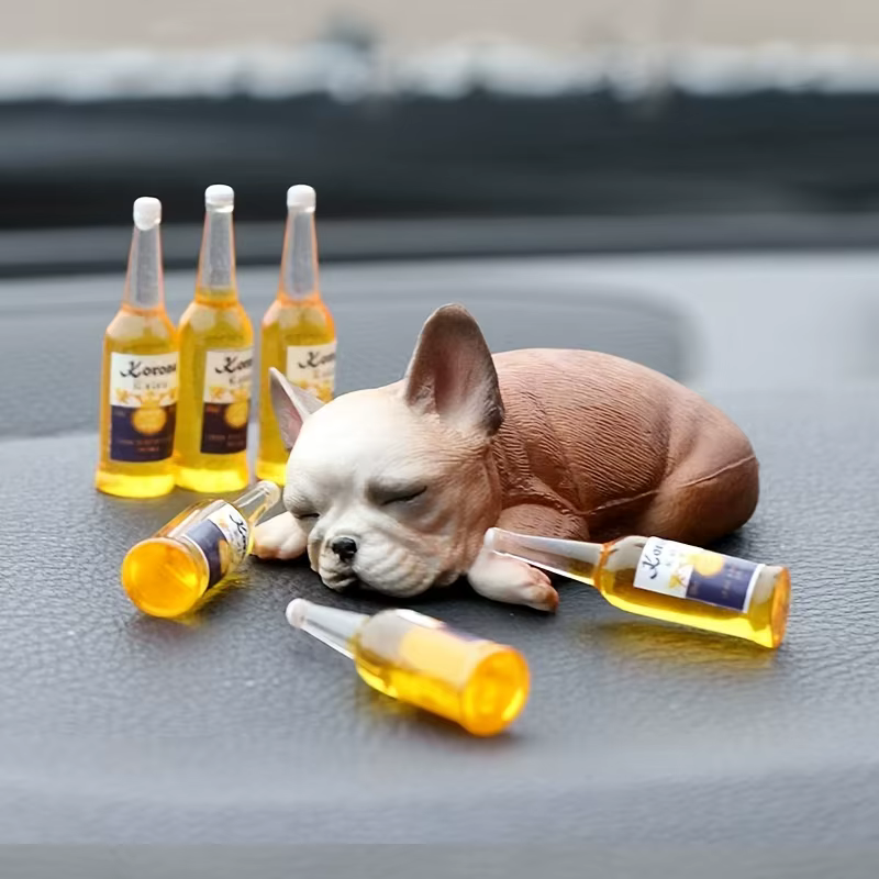 Figuras de resina adorable con mini cervezas para cuarto infantil - imagen 5