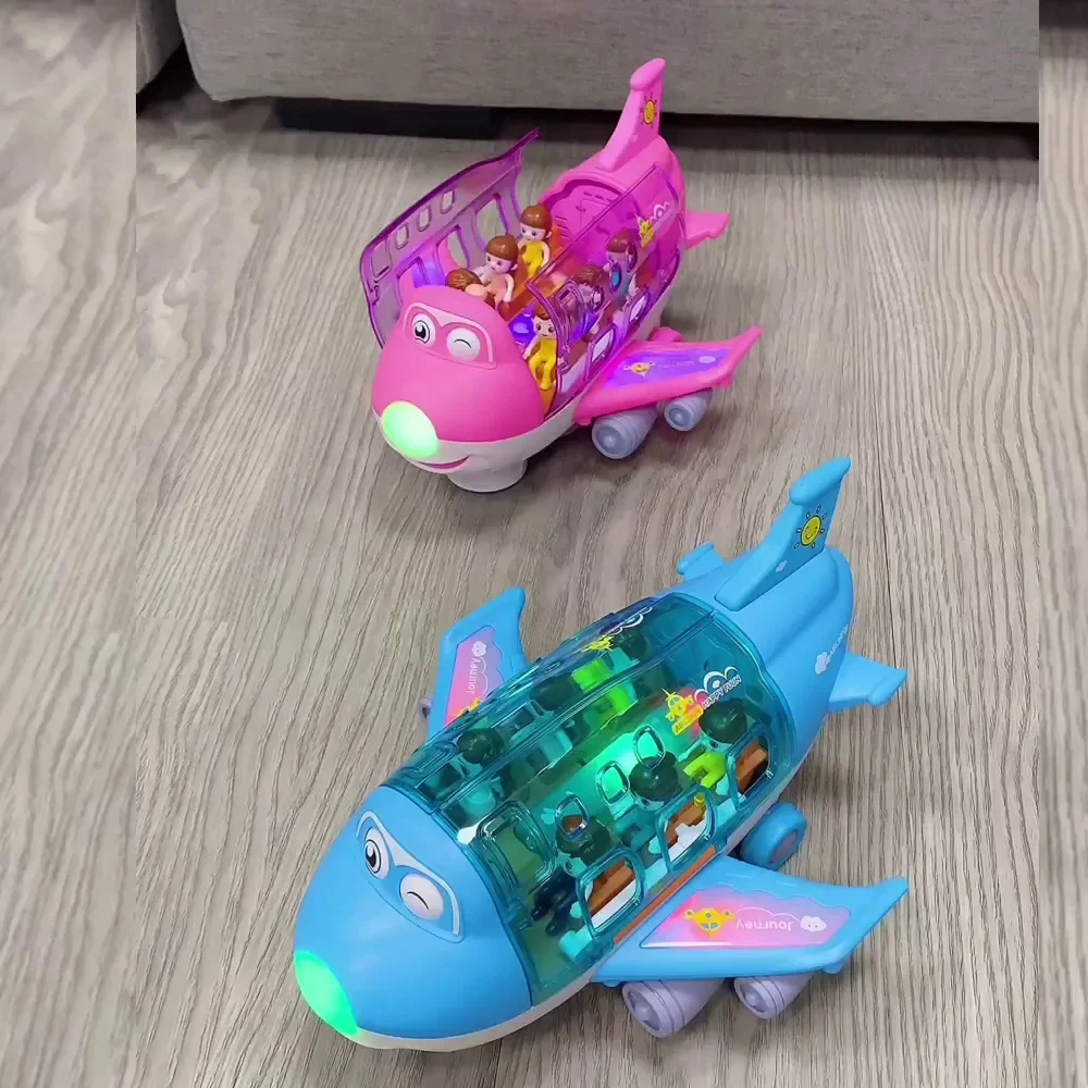 Avión eléctrico para niños, modelo de coche de juguete con simulación musical, avión de tráfico, regalo para niños y niñas, regalo de cumpleaños para niños - imagen 4