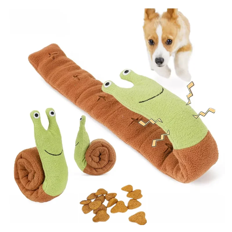 Rompecabezas de perro de peluche, juguete para morder de caracoles, cachorro, sonidos chirriantes, ocultar los dientes, comida, juguete suave interactivo para perros, juguetes, suministros para mascotas