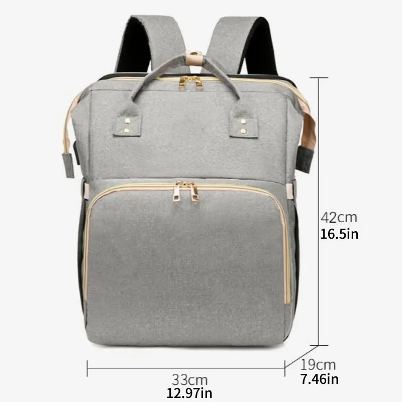 Bolsa de pañales plegable Oxford multifuncional para bebé - imagen 4