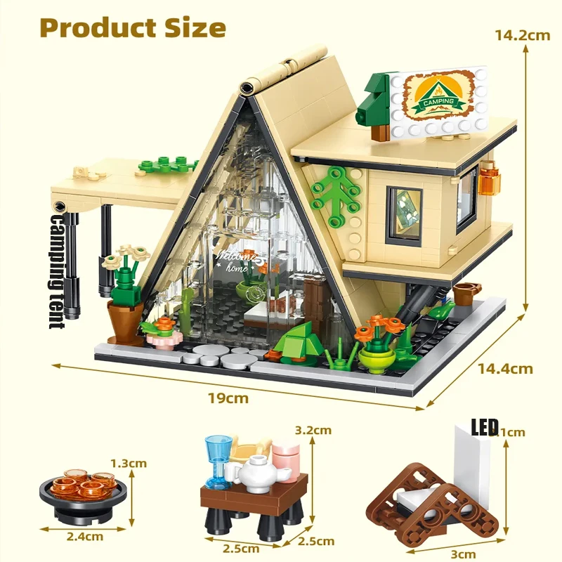Tienda de campaña infantil – bloques construcción mini ciudad - imagen 4