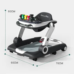 Andador para bebé plegable multifunción con juguetes altura ajustable