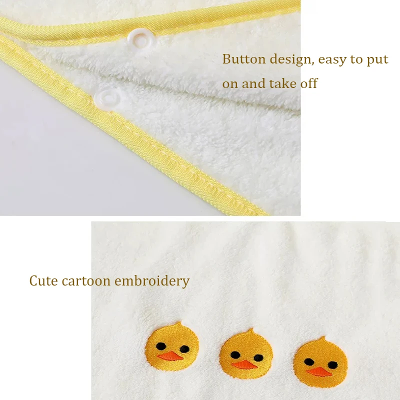 Toalla de baño para bebé con capucha, albornoz de terciopelo Coral blando y cálido para invierno, manta envolvente para dormir con animales de dibujos animados bonitos para niños pequeños - imagen 5