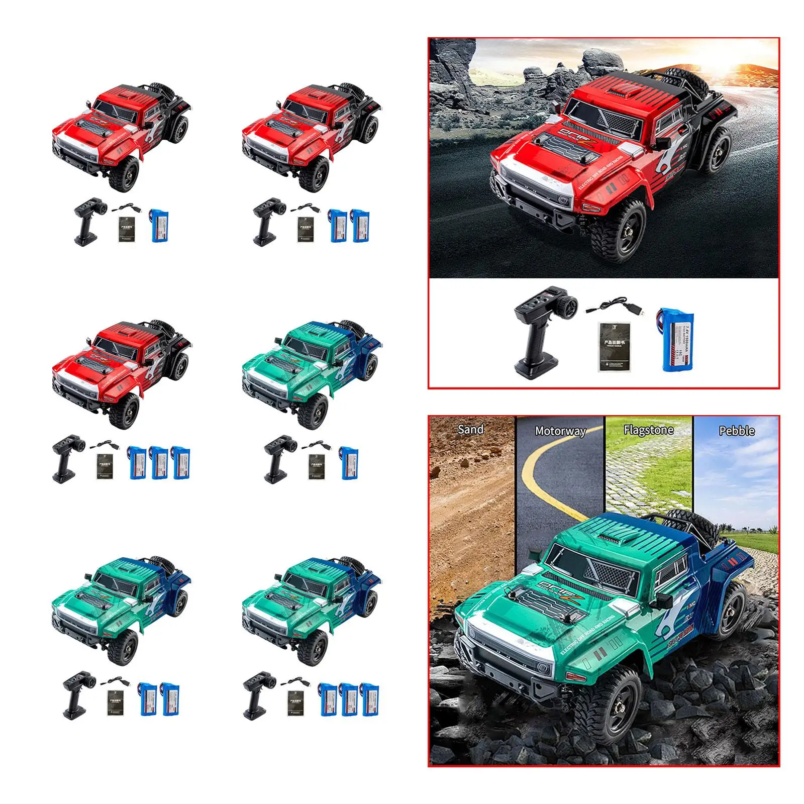 RC Truck Sturdy Simulation 4WD Electric Vehicle 1/12 Scale RC Car High Speed RC Crawler for Kids Adults Boys Girls Children Gift