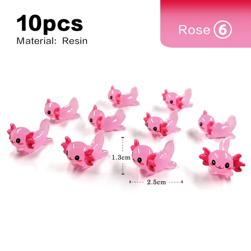 10pcs Axolotl-Rose