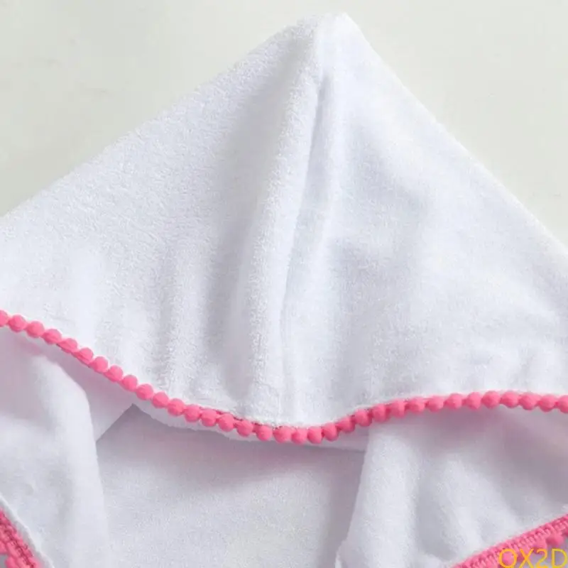 QX2D Girls Swim Cover Up con capucha con capucha con encapuchado Vestido encubrimiento trajes baño para niños Rente - imagen 3