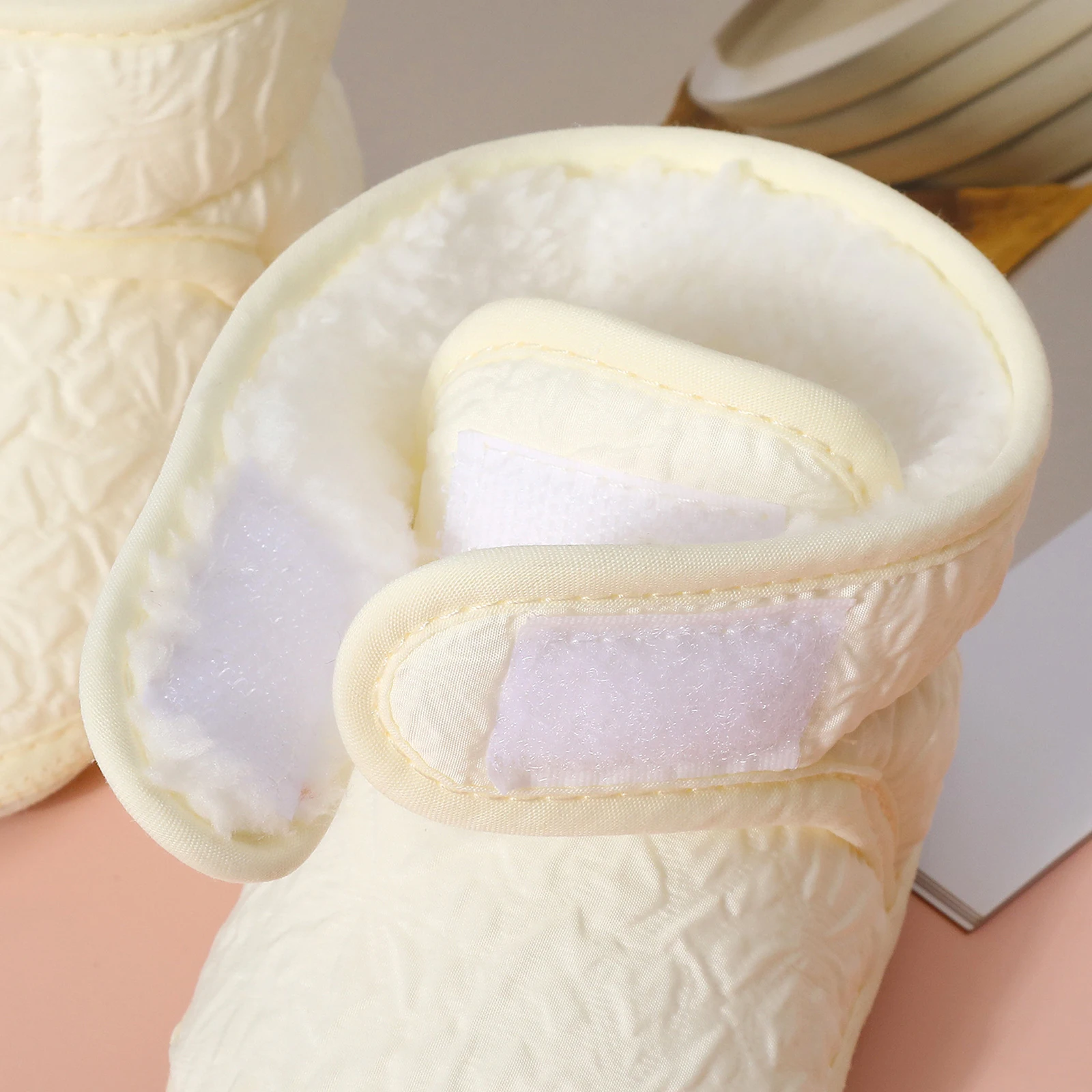 Suefunskry Zapatos de algodón cálidos de invierno para bebés, zapatos antideslizantes de suela suave para primeros pasos, botas, zapatos para niños y niñas - imagen 4