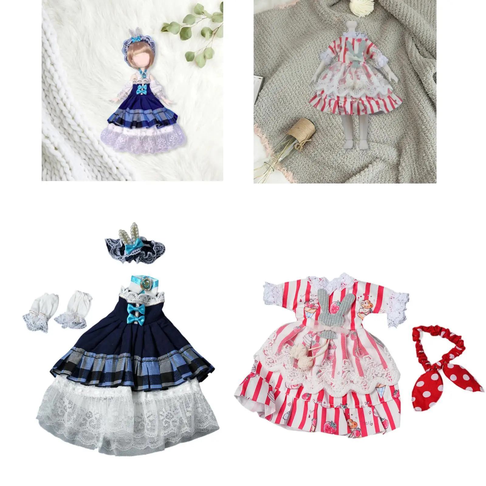 1/6 Doll Princess Dress for Kids Dress up for 11.81 inch Action Figure Doll