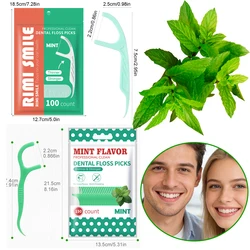 Palillos de hilo dental desechables con sabor a menta para adultos