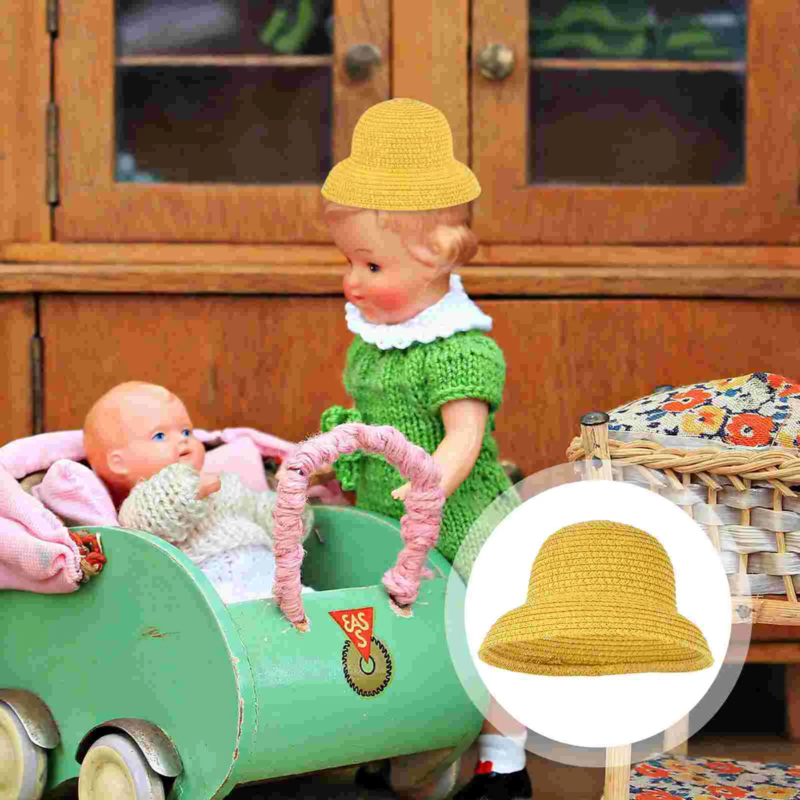 Accesorios de disfraz Mini sombreros en miniatura tejidos a mano de imitación