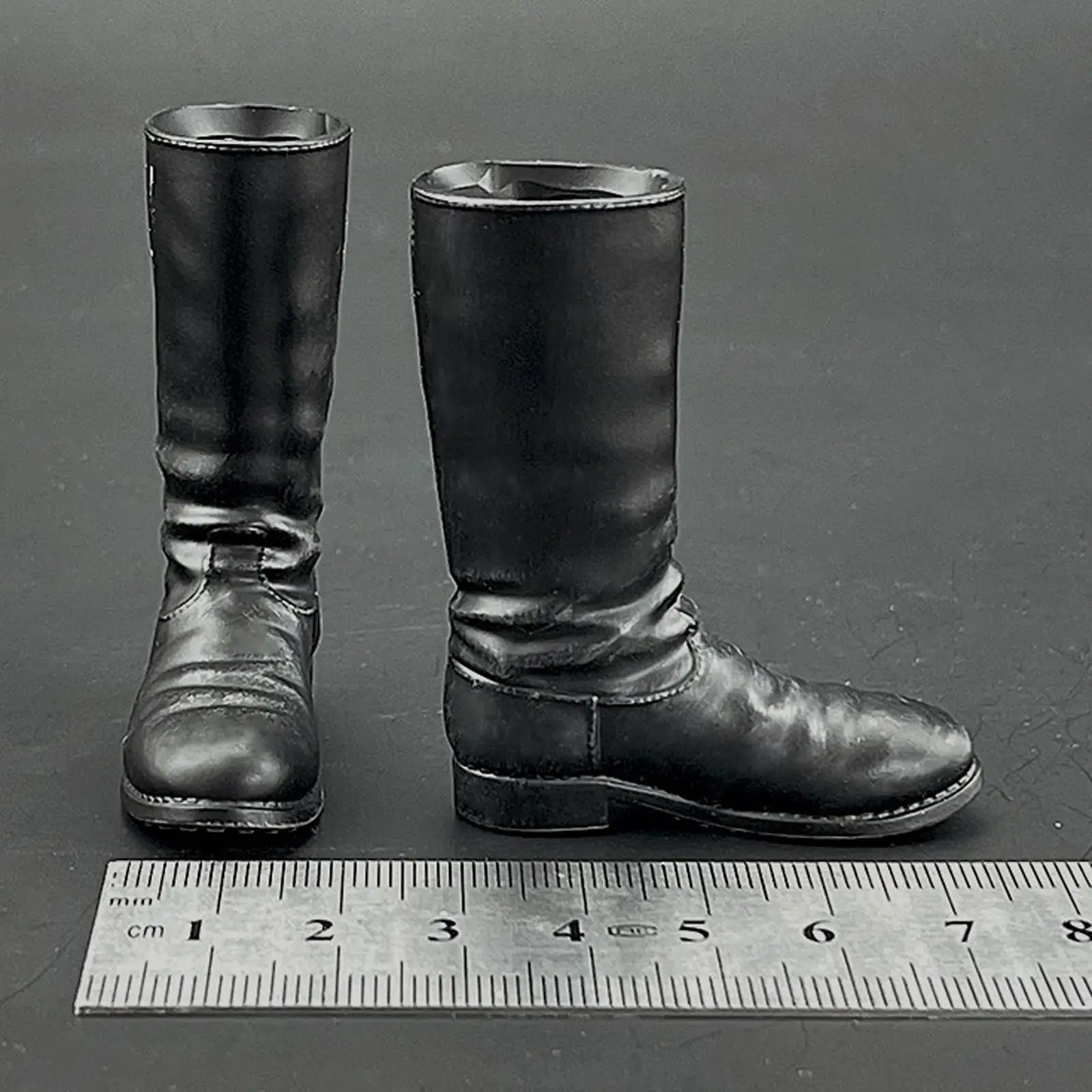 1:6 Scale Solider Boots Hobby Toy Shoes Black Casual Soldier Dress up Accessory for 12 inch Doll Model Action Figure Body